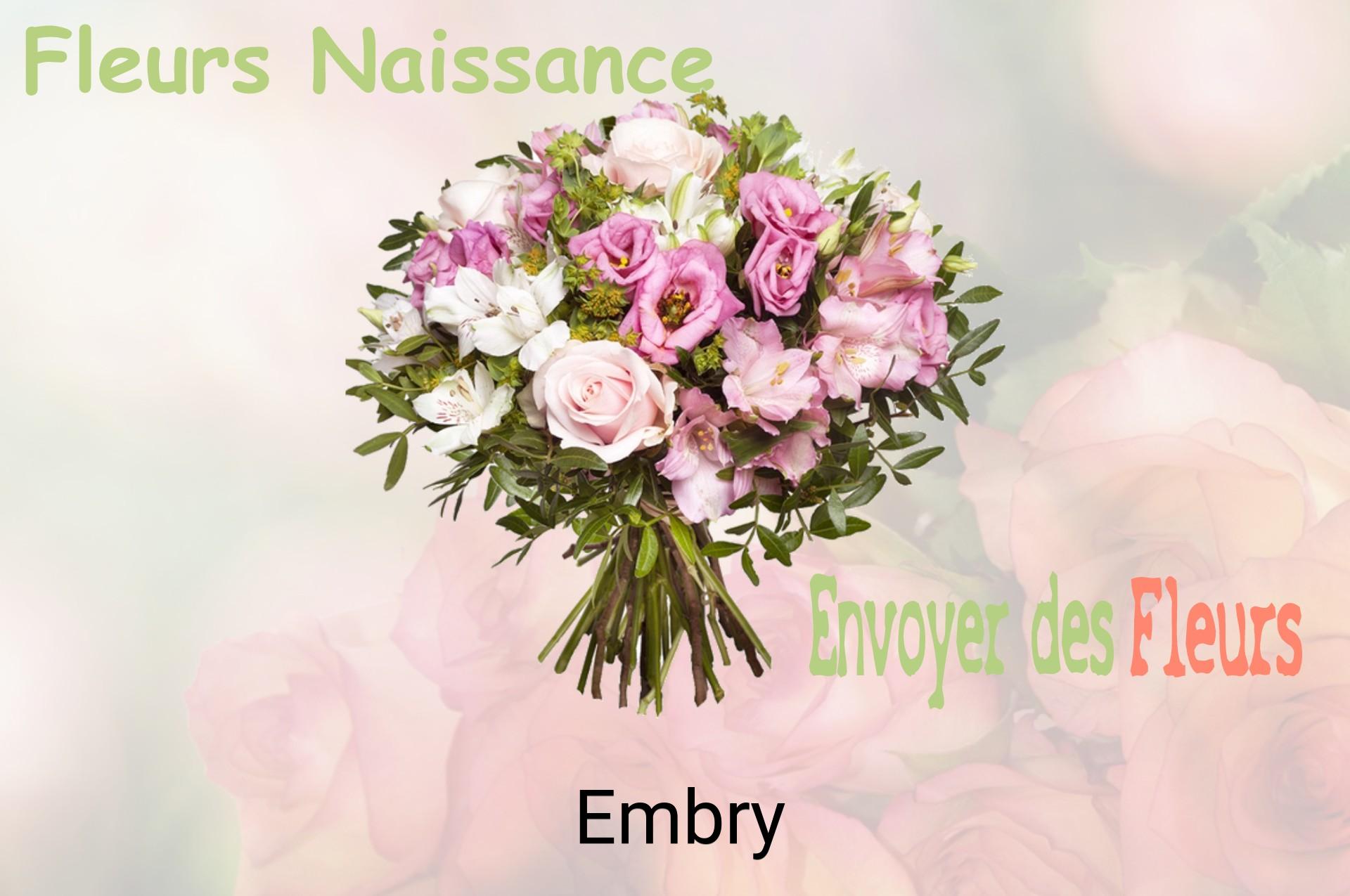 Bouquet de fleurs de naissance livré à Embry