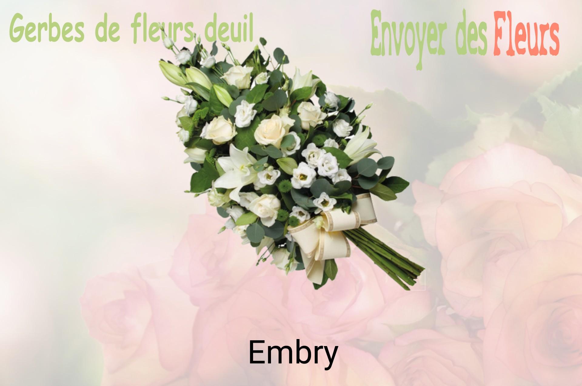 Gerbe de fleurs de deuil livrée à Embry
